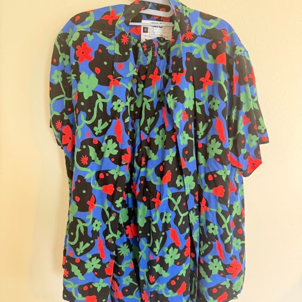 Target Collab Colorful Button-Up and Stretchy Pants amtching Set XL